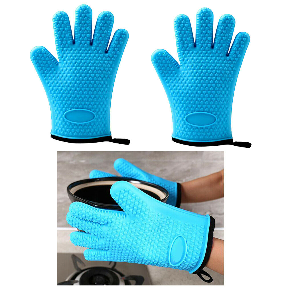 2pieces Silicone Cooking Gloves Kitchen Oven