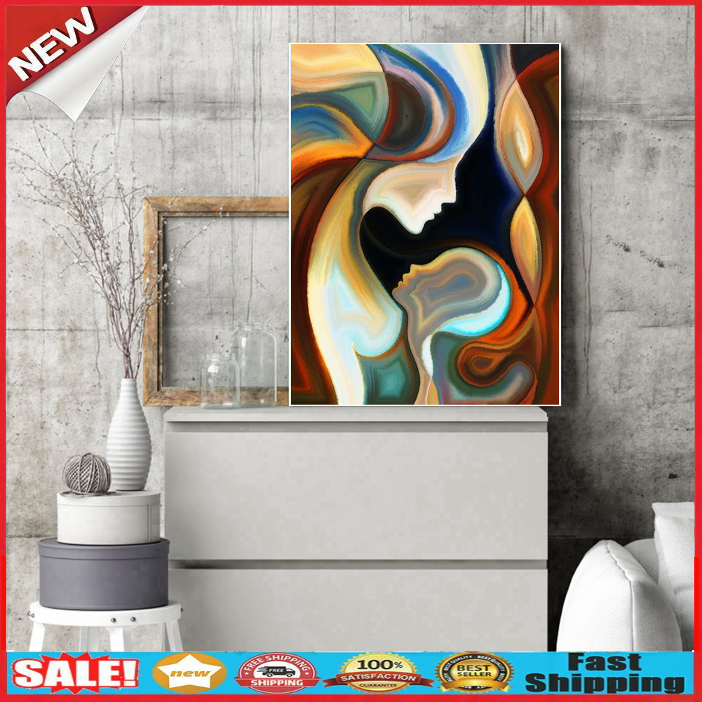 5D Diamond Round Full Painting Drill DIY Abstract Woman Picture Kit Craft @