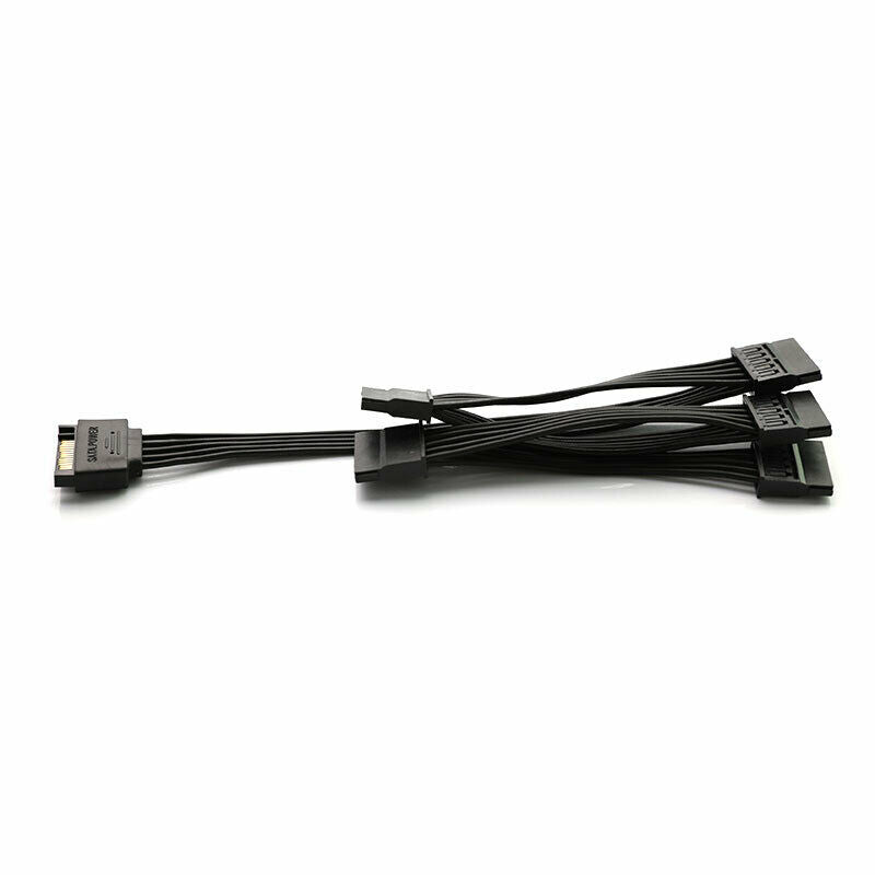 Molex 15pin SATA 1 to 5 SATA 15Pin Hard Drive Power Supply Splitter Cable C XC