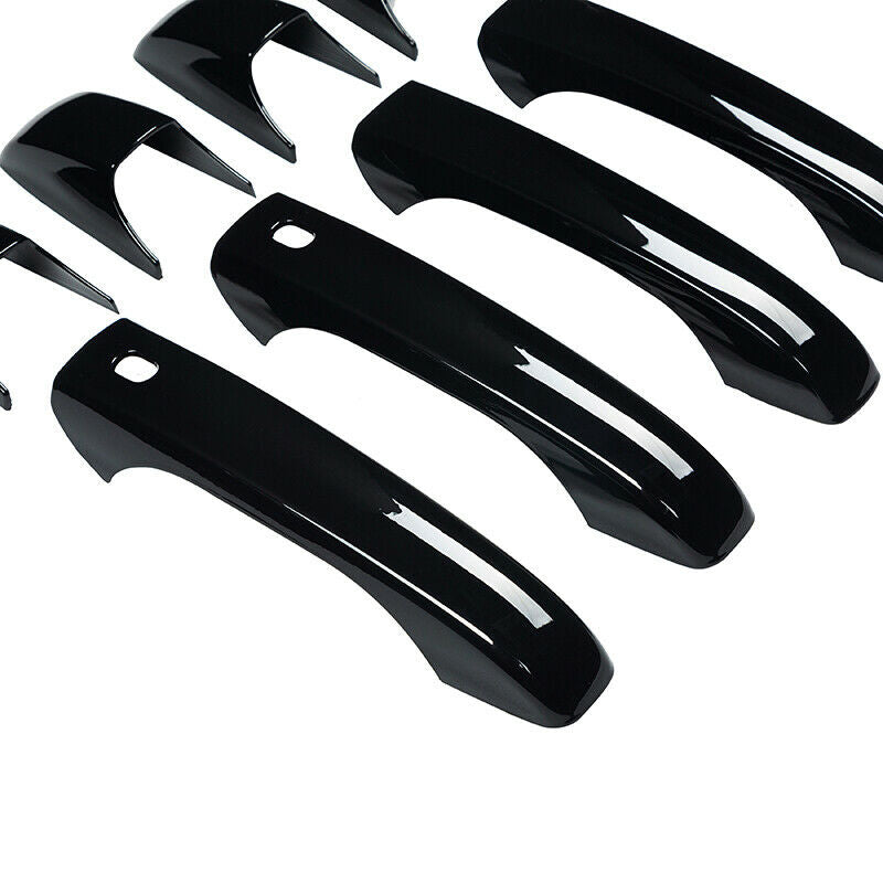 4Pcs Exterior Door Handle Gloss Black For Dodge Durango Avenger Grand Caravan