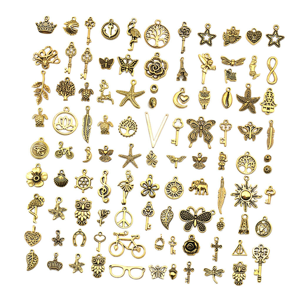 100x Mixed Shape Animals Pendant Charms Cute Owl Charms Pendants Charms for