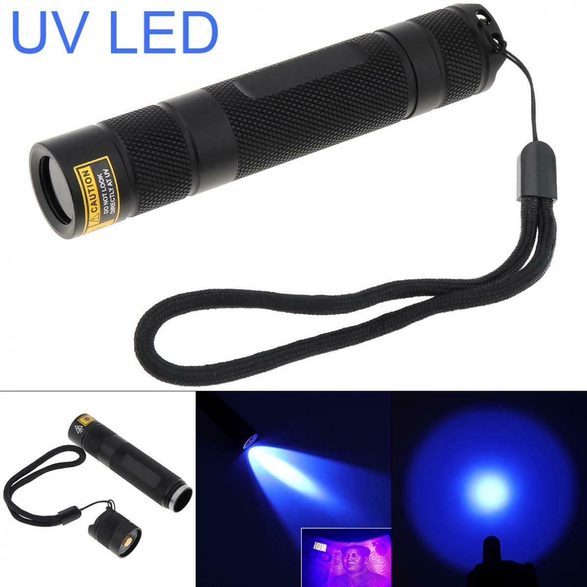 10W 365nm LED Violets Lights UV Flashlight Portable Torch Light for Bed Bug