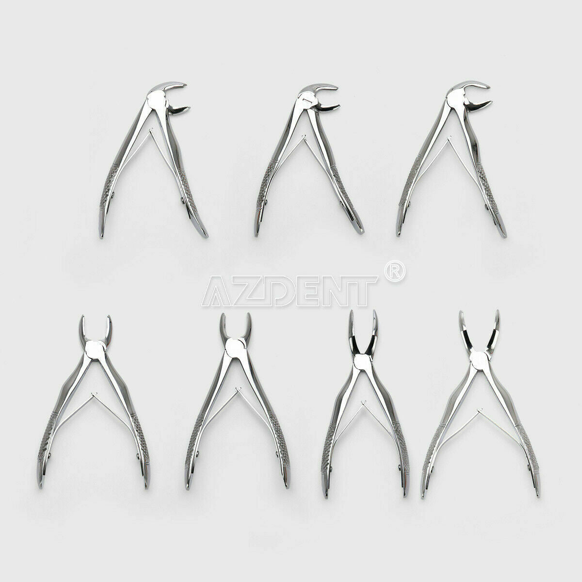 7Pcs Dental Surgical Extraction Tooth Extracting Forceps Plier Stainless Steel
