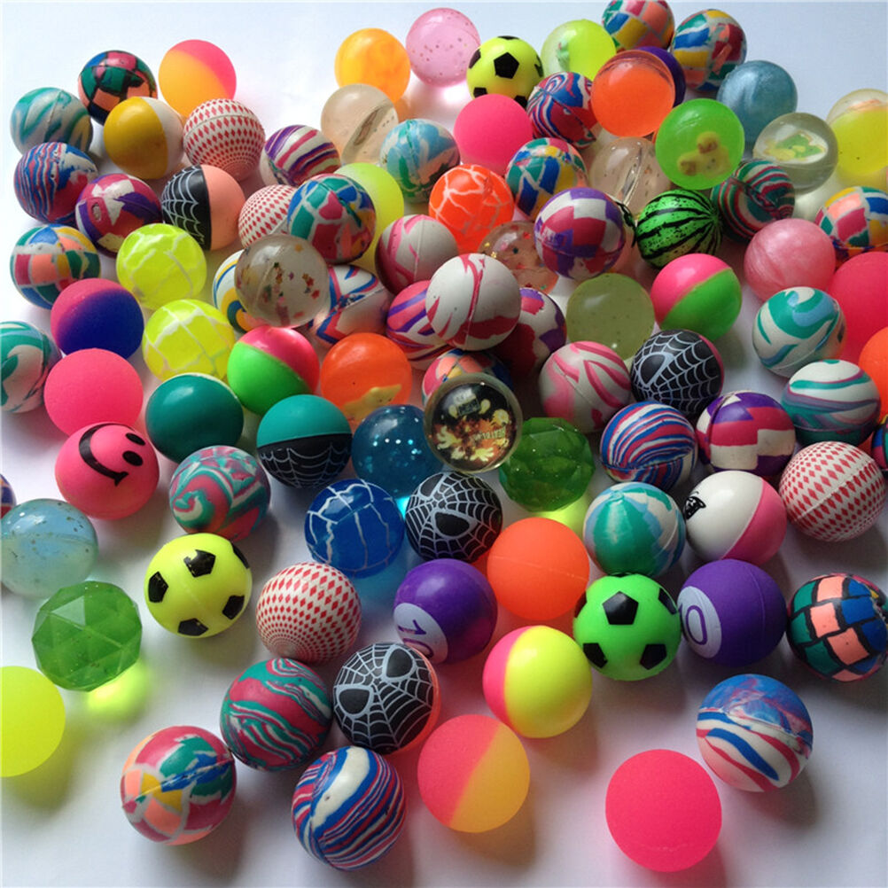 10x Mixed 30mm Bounce Balls Multi-Colored Elastic Juggling Jumping Balls .l8