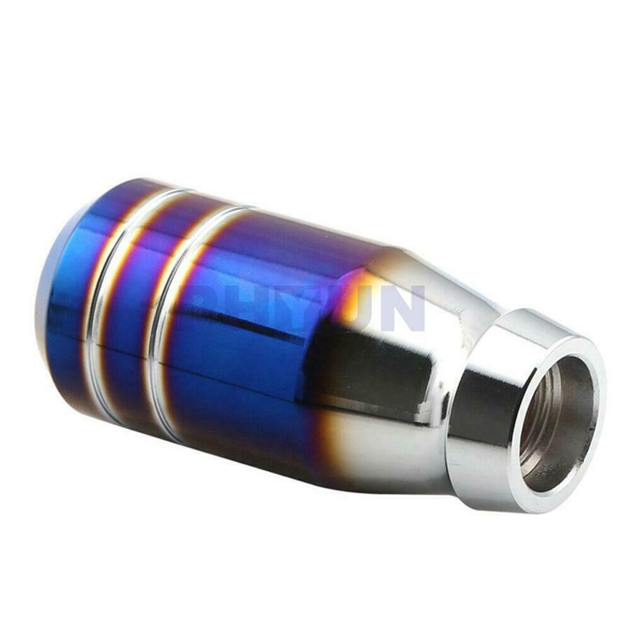 Car 5 Speed Gear Shift Lever Manual Knob Shifter Head w/3 Adpaters 8mm 10mm 12mm