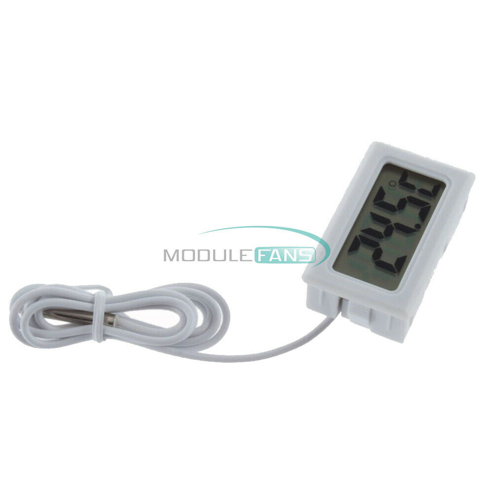 Mini Digital LCD Gauge Insert Temperature Thermometer Thermograph with Probe