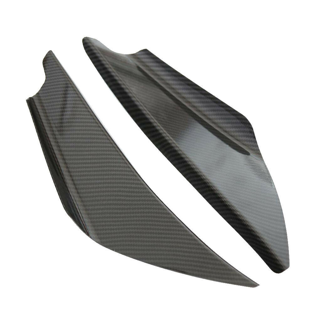 8 Pieces Golssy Universal Carbon Fiber Front Bumper Splitter Fins Trim Set