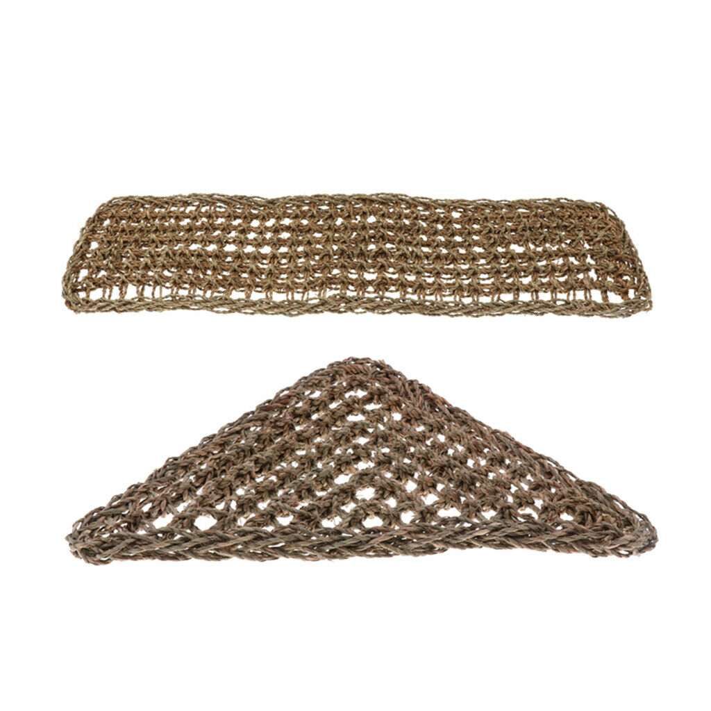 2x Reptile Hammock  Bearded Dragons Lounger Natural Seagrass Hammock