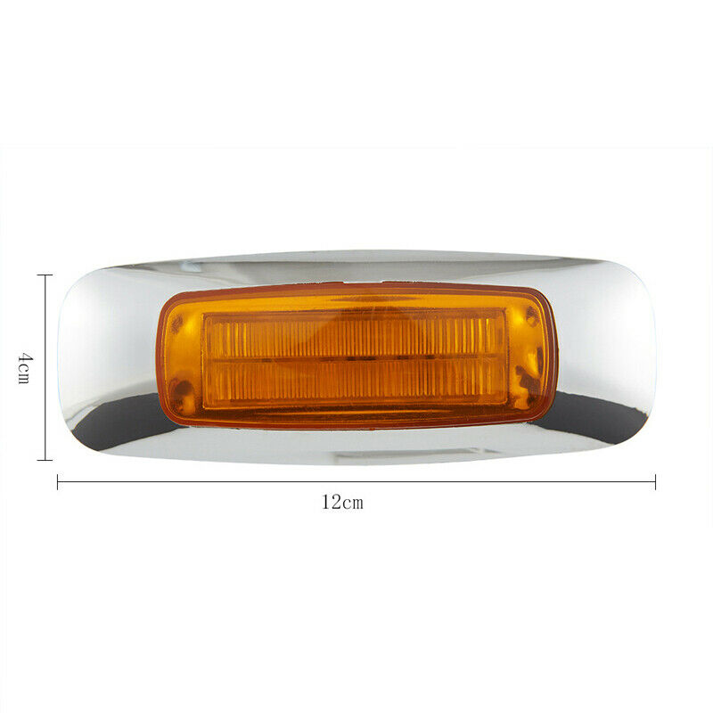 2x Truck Trailer Side 8LED Signal Lamp Extension Indicator Brake Light Red Amber