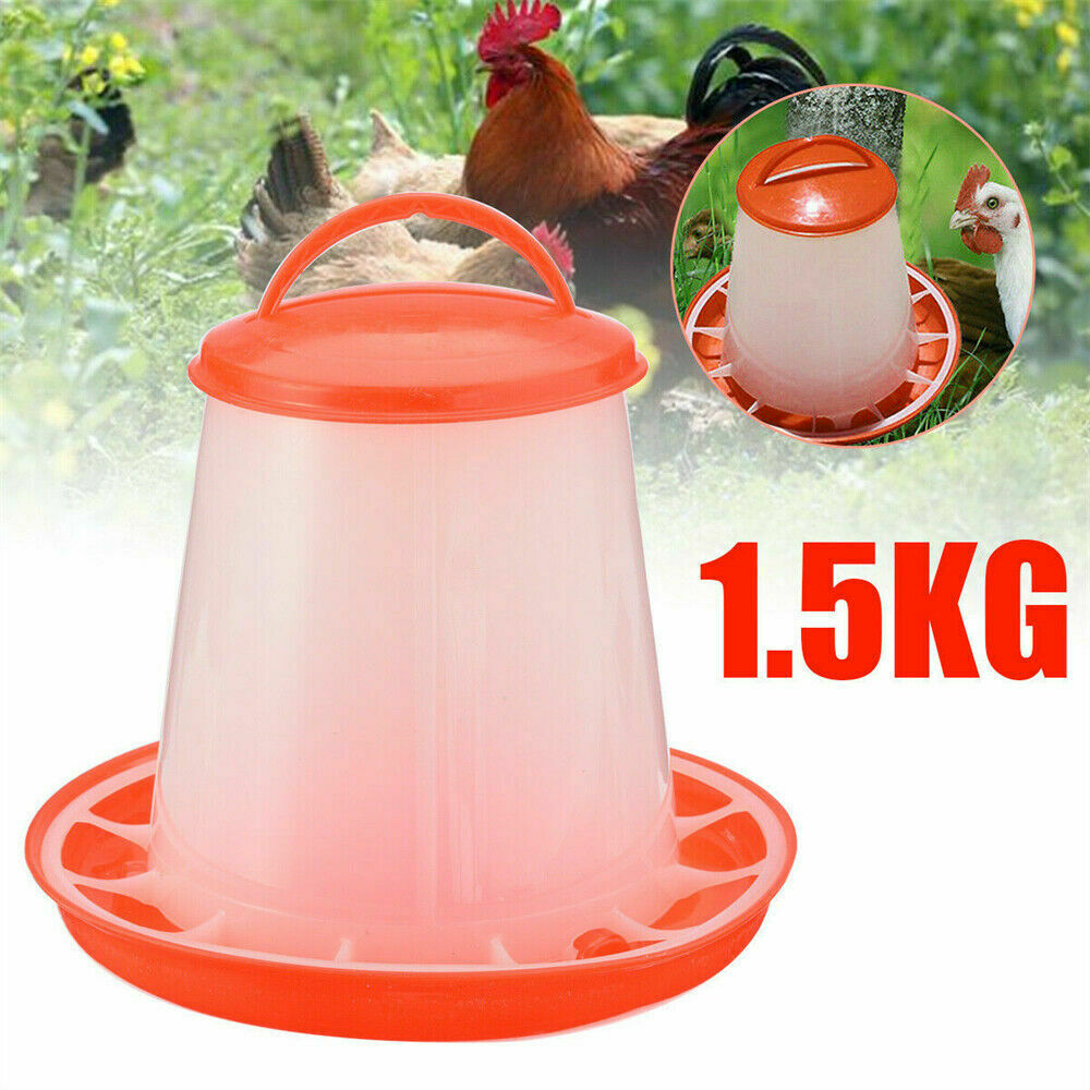 1.5L Automatic Bird Chook Poultry Feeder Drinker Chicken Poultry Waterer Kettle.