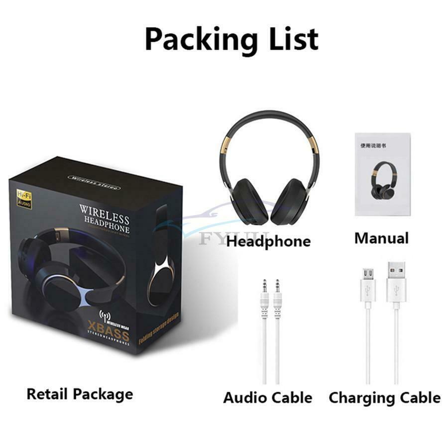 3 in 1 Multifunctional Bluetooth Wireless Headset Stereo Foldable Universal