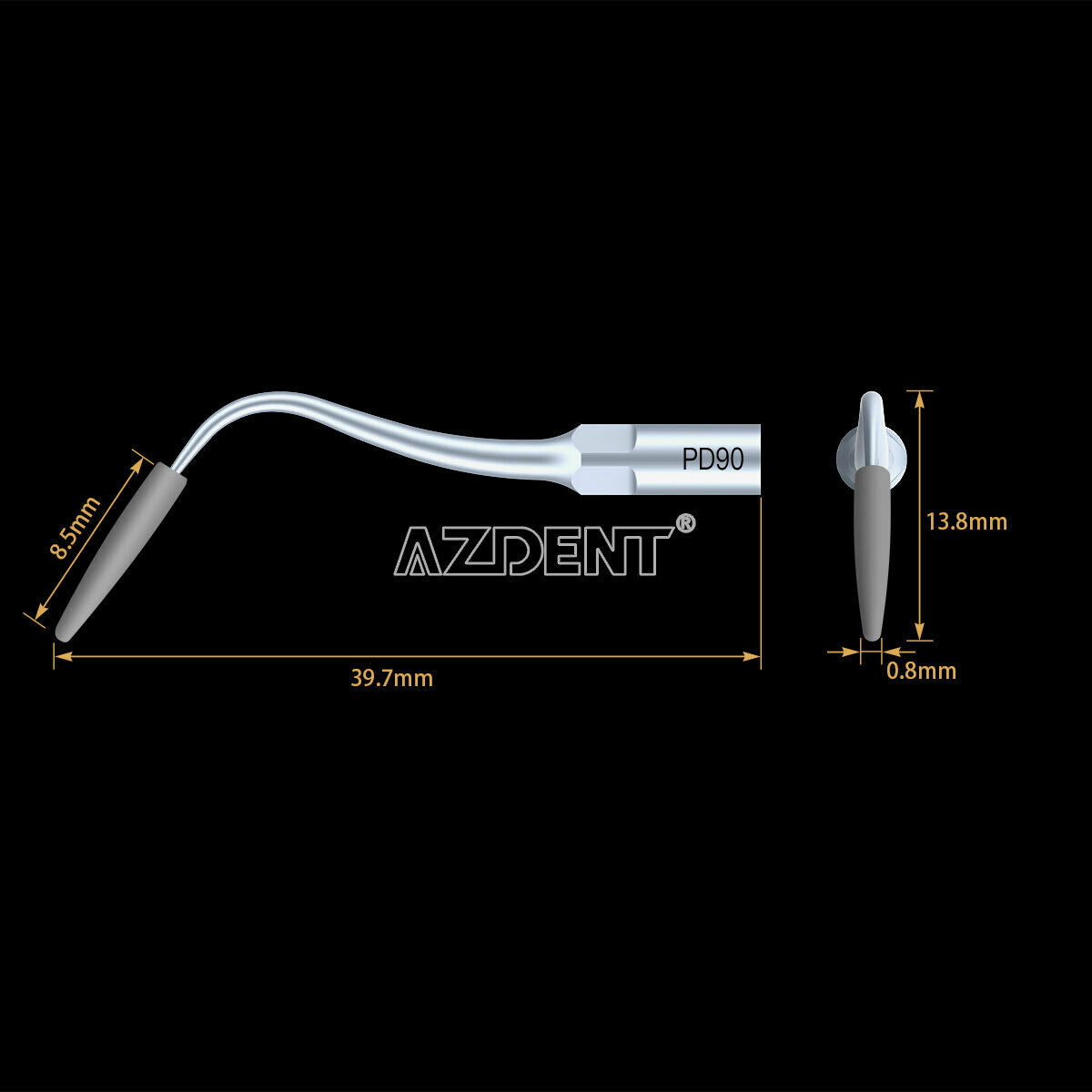 2 X Dental Scaler Tip Periodontal Implant Cleaning Tip For Satelec DTE NSK PD90