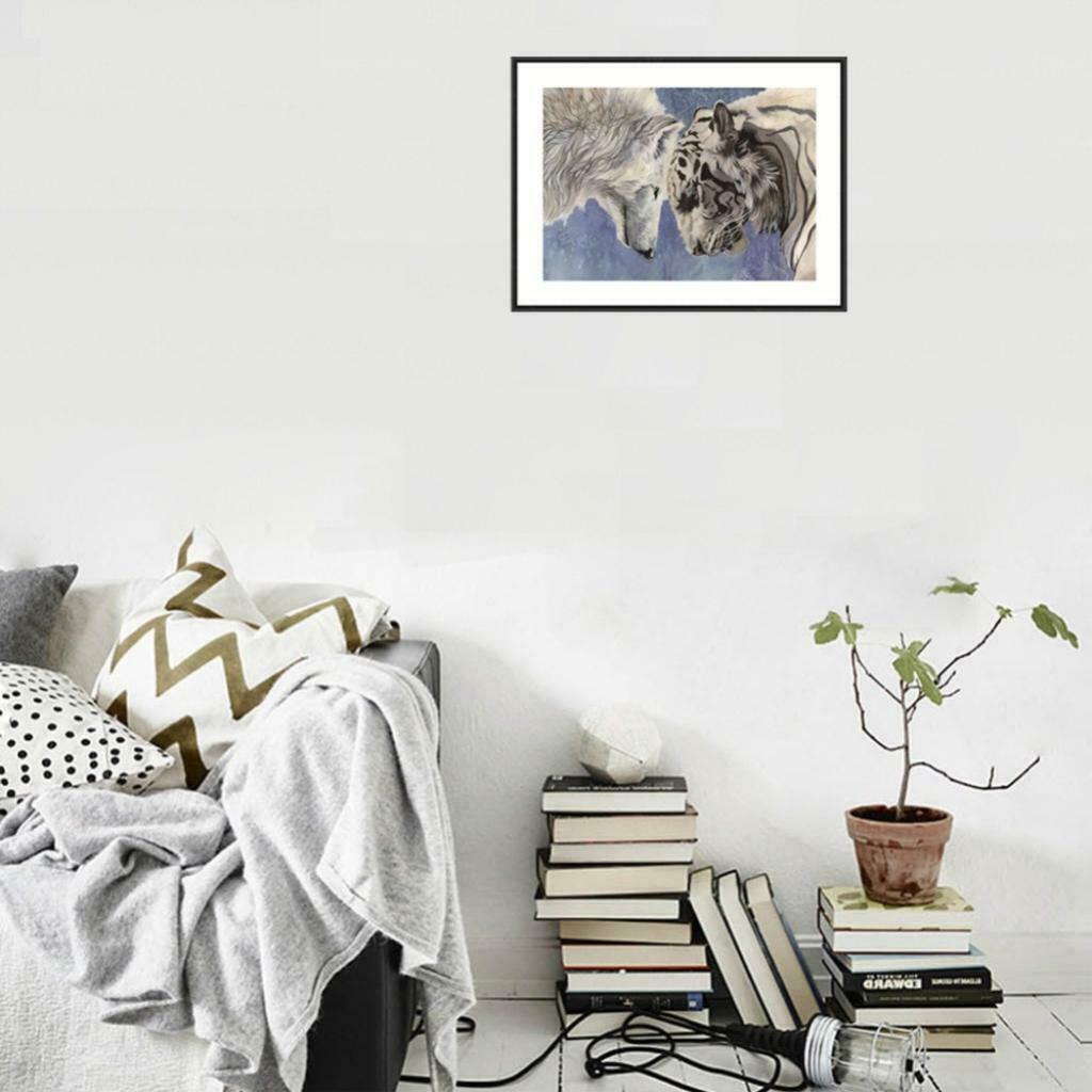 DIY 5D Diamond Painting Cross Stitch Kit Tiger and Wolf Picture Mosaic Crafts