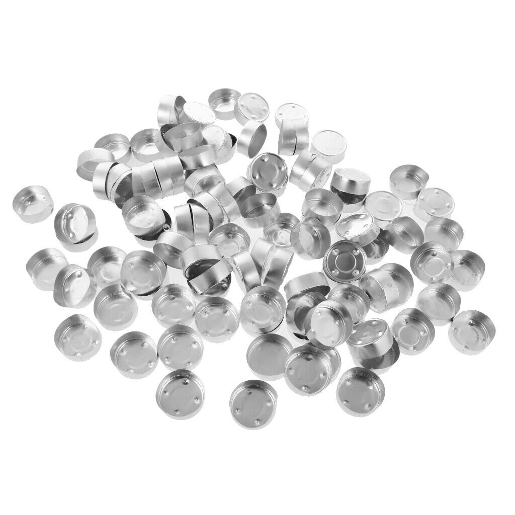 100pcs Aluminium Tealight Case Tins Box Tea Light Candles Making Supplies #3