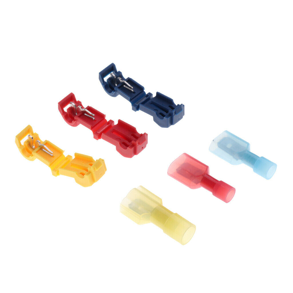 60 Pieces T-Tap Wire splice Connectors with Fully Insulated Male Terminals