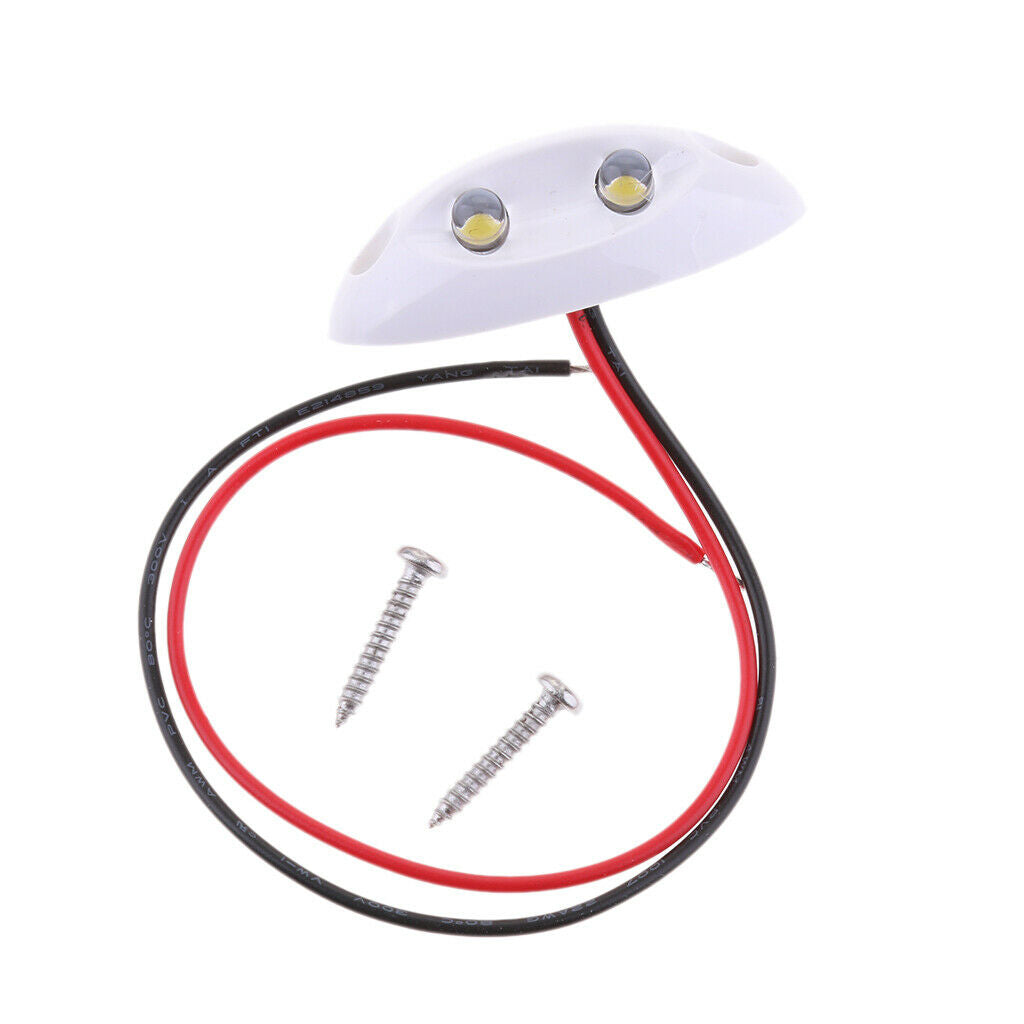 Marine Boat RV White LED Interior Courtesy Light Caravan Walkway Stair 12V
