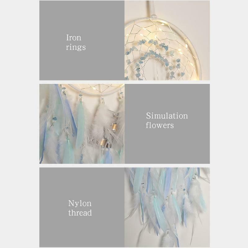 1x LED Dream Catcher Handmade Dream Catchers for Bedroom Wall Hanging Home Decor