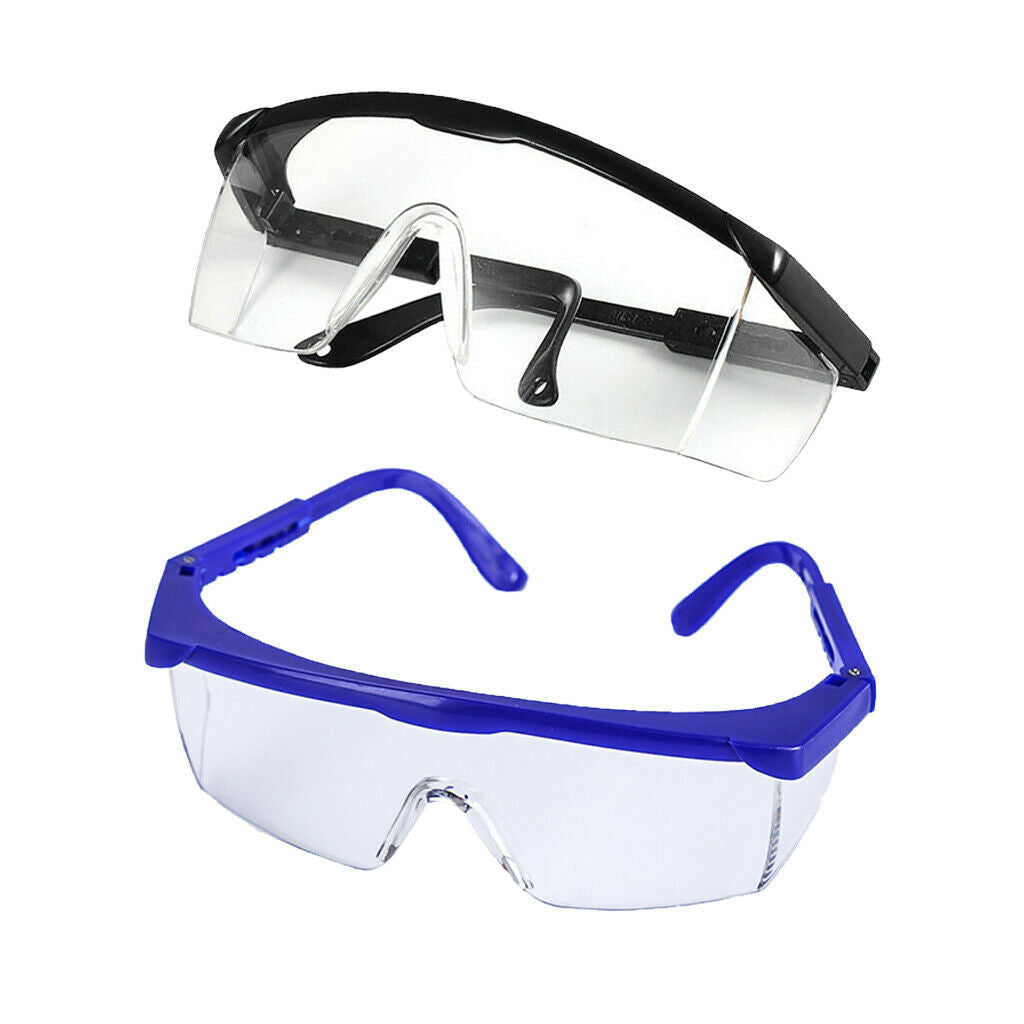2 Pair Splash-proof Plastic Protect Safety Goggles One-piece Eyewear for Hiking