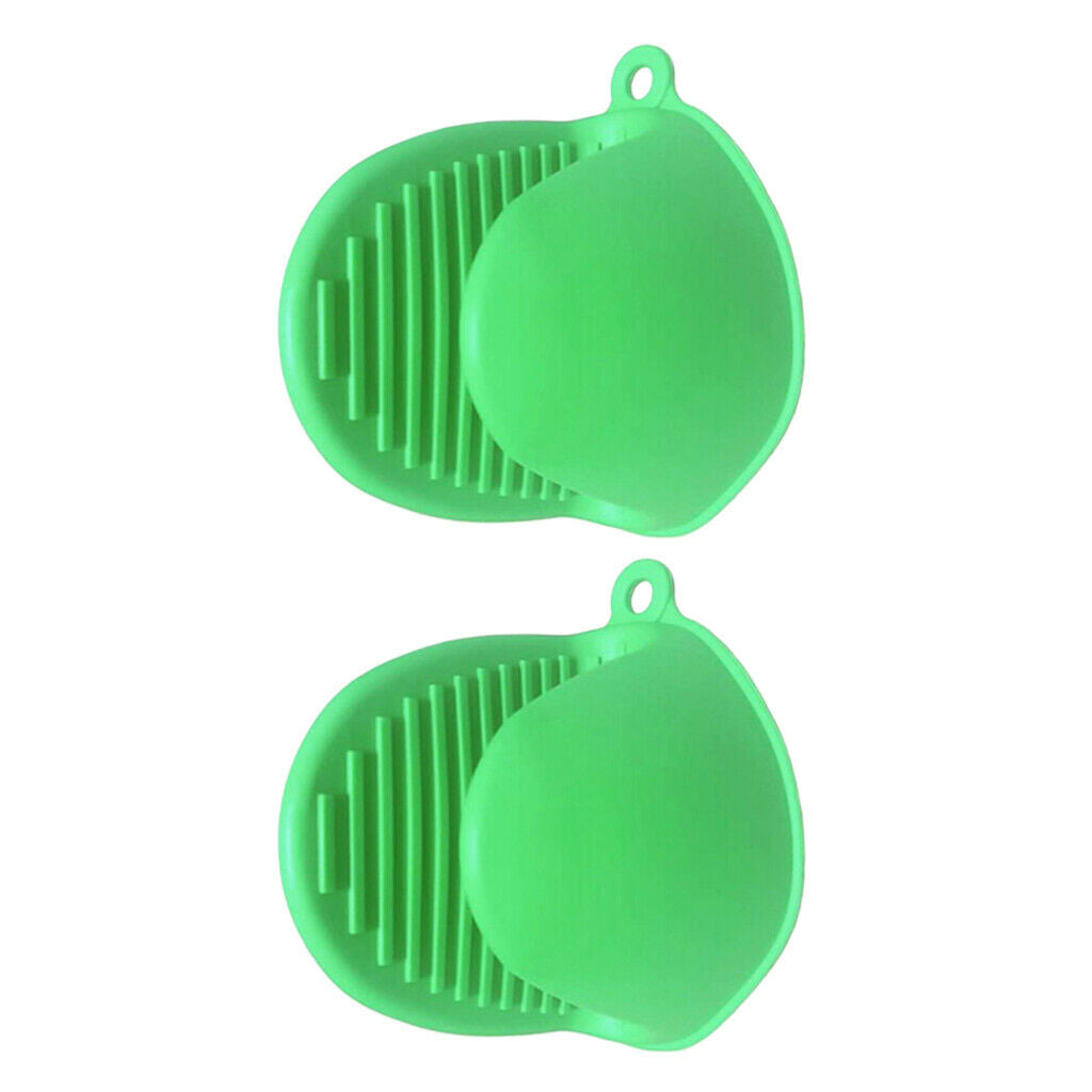 2 Pair Kitchen Silicone Gloves Heat Resistant Baking Potholder Protector