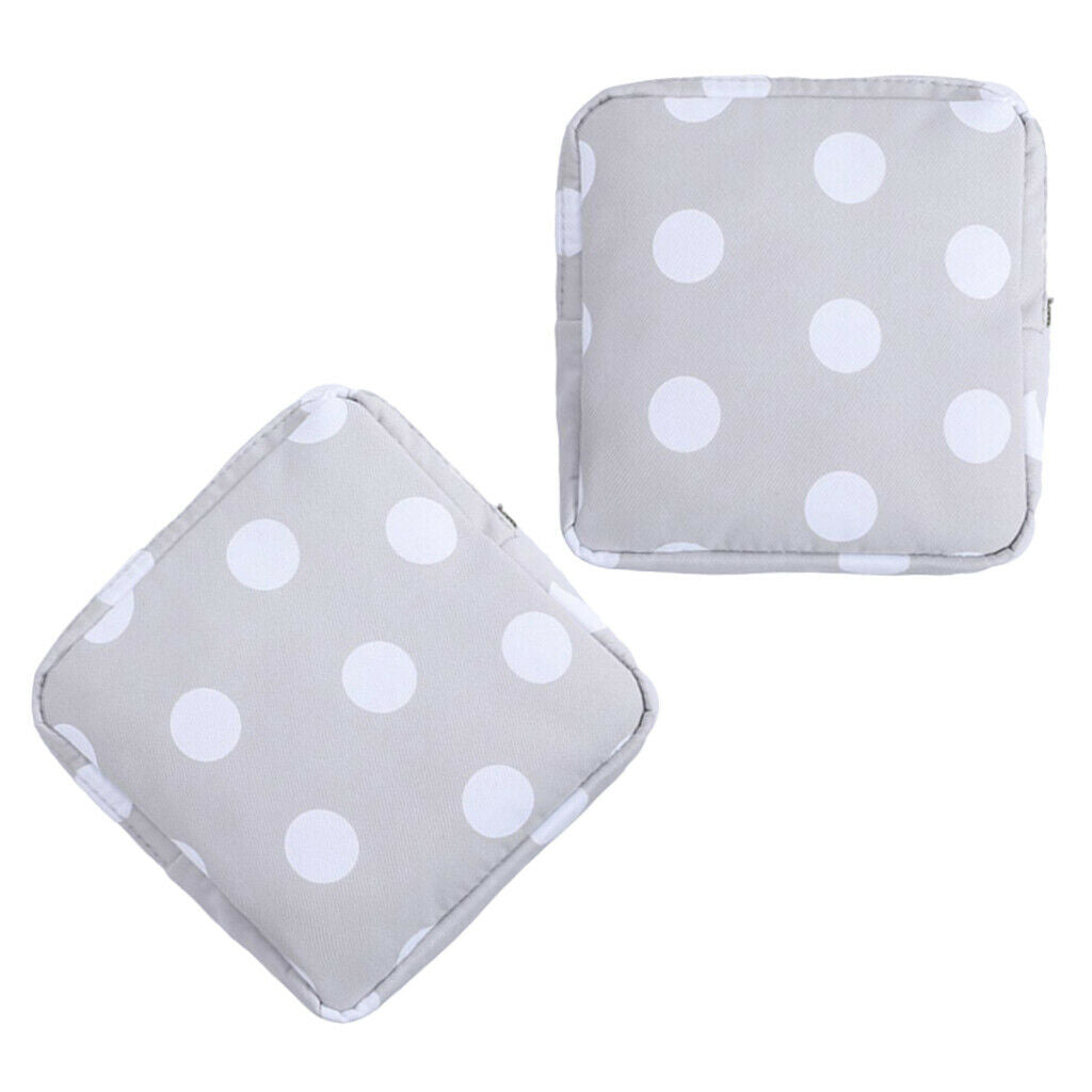 2x Portable Sanitary Bag Napkin Makeup Credit Card Coin for Women Girls Lady