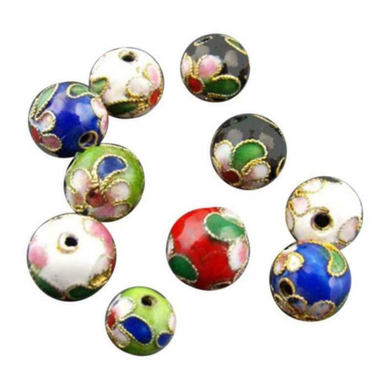 Pack of 30 Cloisonne Round Loose Beads Spacers DIY Accessories Crafts 10mm