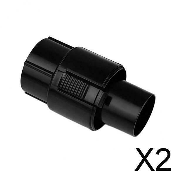 2X Vacuum Cleaner Brush Nozzle Hose Connector Adapter 35mm/40mm Black