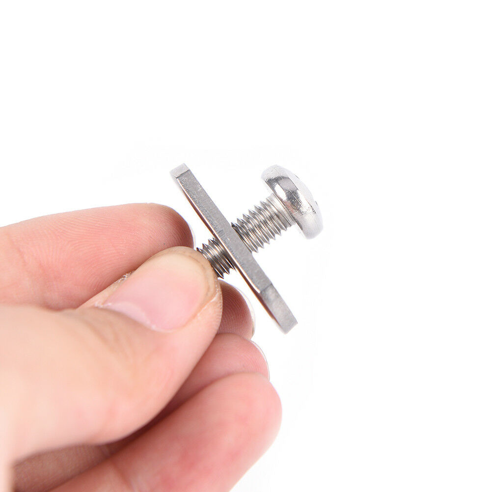 4 Sets Durable Stainless Steel Screws & Nuts Hardware for Kayak Track/ Raill Qx