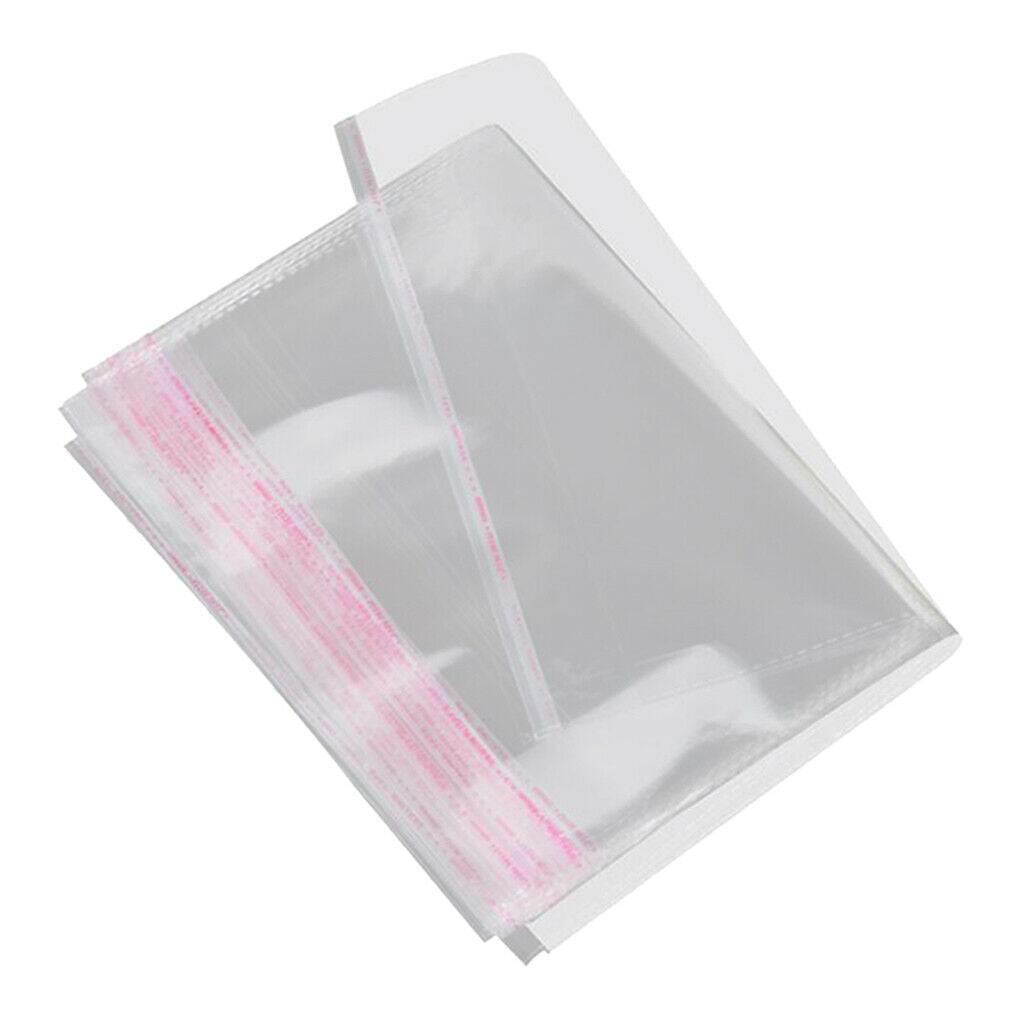 100 Pieces Large Clear Resealable Cello / Cellophane Bags For