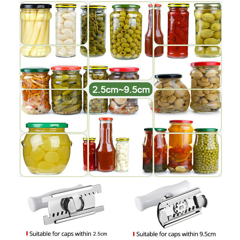 Manual Stainless Steel Easy Can Jar Opener Adjustable Cap Lid Tool Kitch.l8