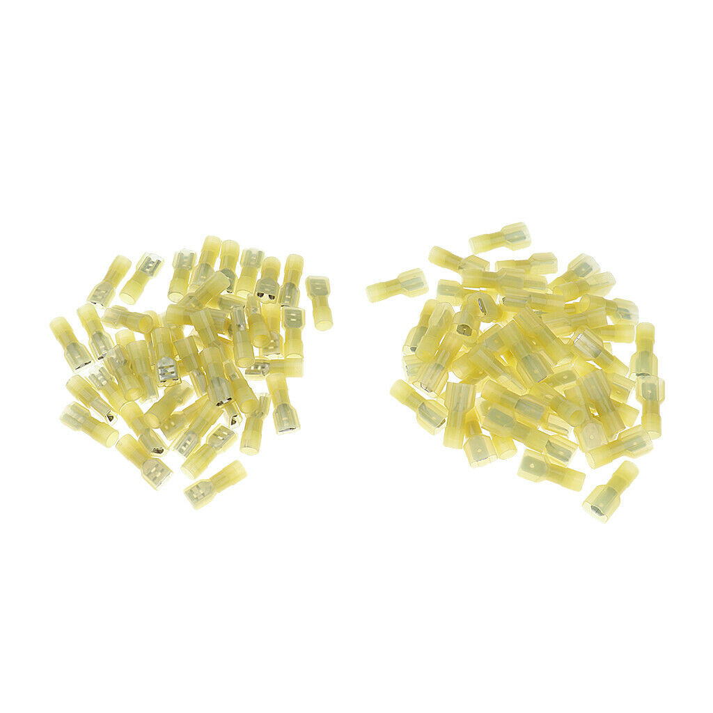 100 Pieces 12-10 Gauge Nylon Fully Insulated Male Female Spade Terminals Kit