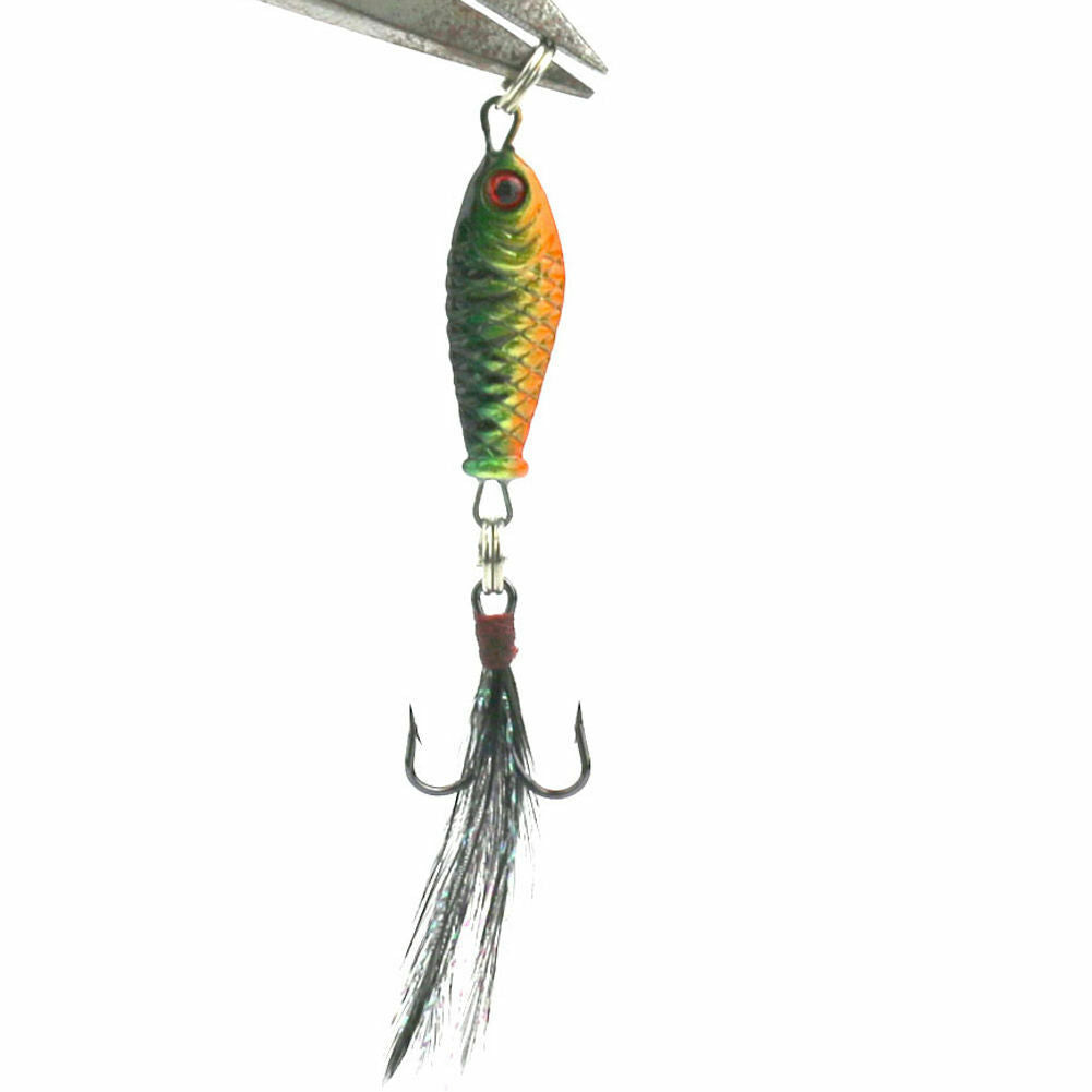 4pcs Fishing Lures Lot Hard Metal Small Minnow Lure Bass Crank Bait Hooks Tackle