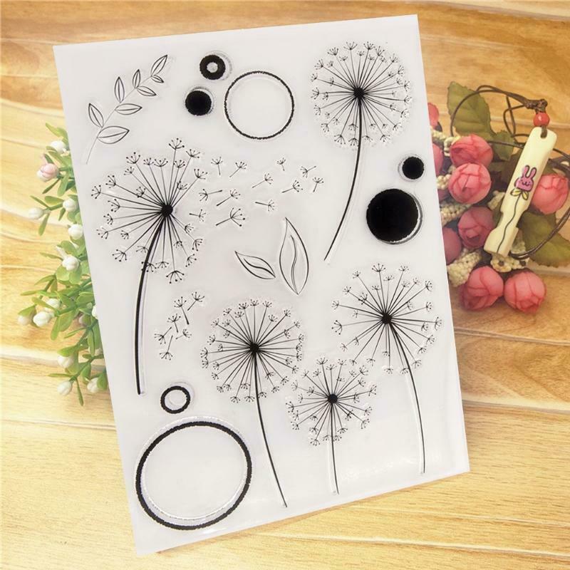 Multi-purpose Classic Clear Hollow-out Dandelions Stamp for DIY Craft Decoration