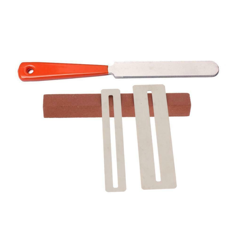 Guitar Fret Crowning File + 2 Pieces Fingerboard Protectors + Guitar Sanding
