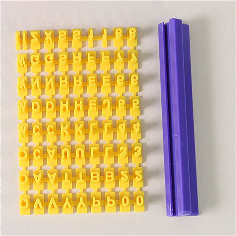 1 Set Alphabet Number Letter Biscuit Fondant Cake Cookie Stamp Impress Emb.l8