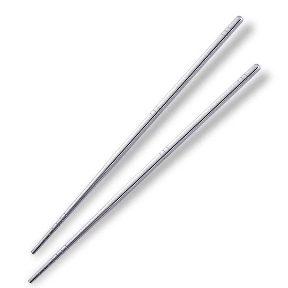 1 Pair Stainless Steel Reusable Chopsticks Metal Korean Chinese Chopsticks New â¤
