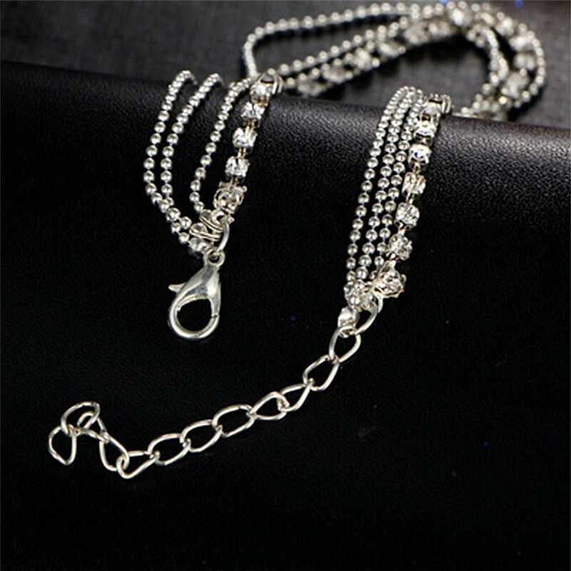 Multilayer Sexy Crystal Anklet Foot Chain Summer Charm Anklet Foot Jewelry D Rf