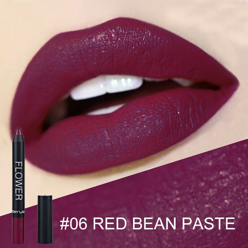 Waterproof Long Lasting Matte Soft Lipstick Pencil Makeup Cosmetic Moisturizing