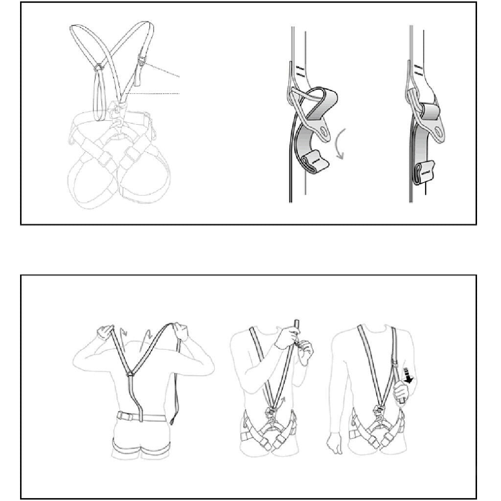 Adjustable Climbing Chest Ascender Shoulder Strap Caving Safety Harness