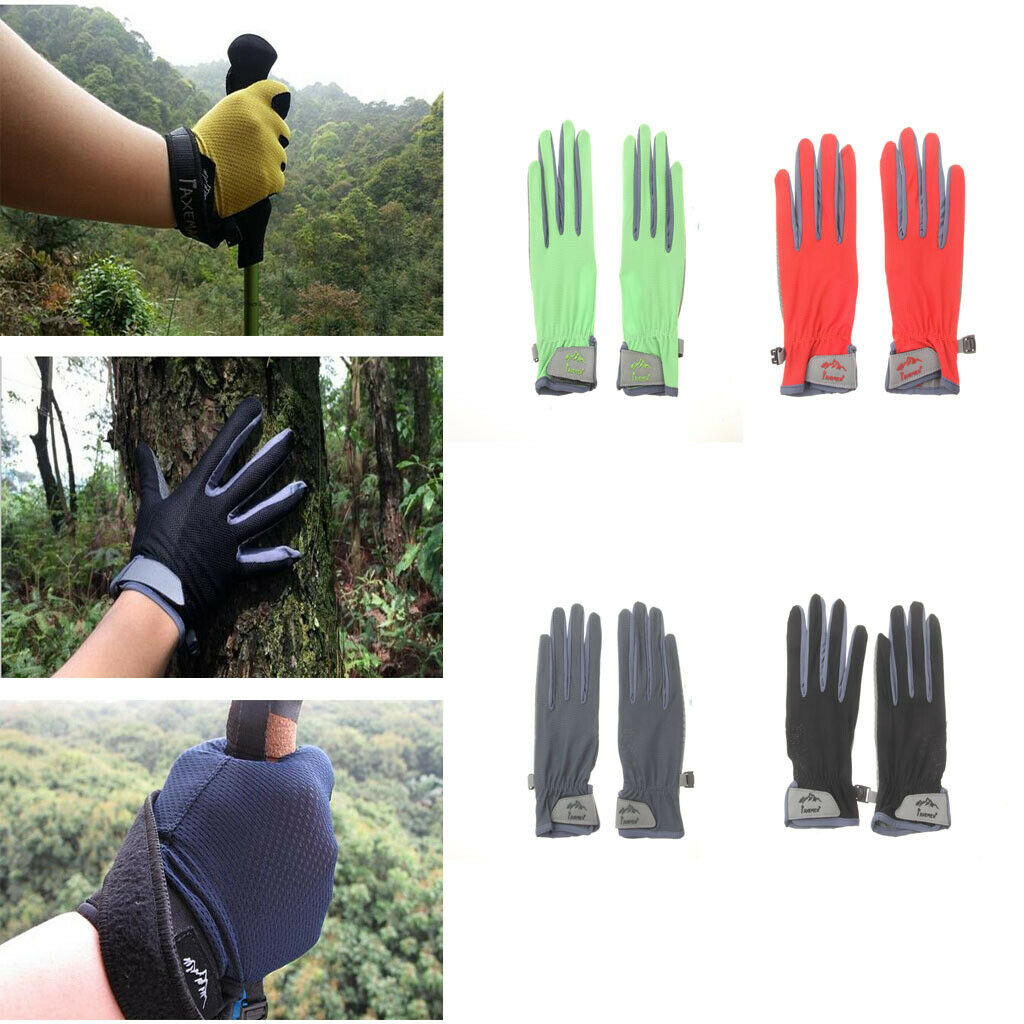 Unisex Touch Screen Cycling Hunting Full Finger Gloves Windproof Black L