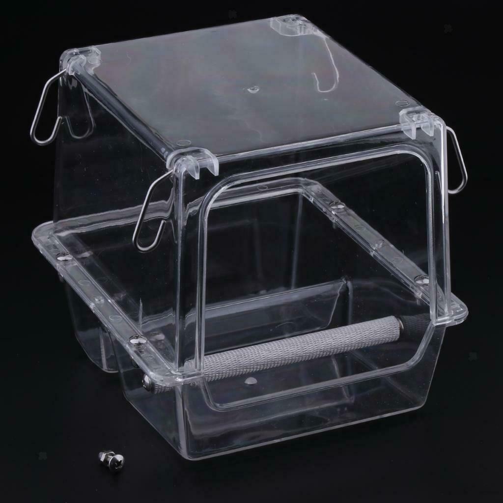 Pet Birds Feeder Food Water Feeding Box For Small Medium Large Birds Parrots
