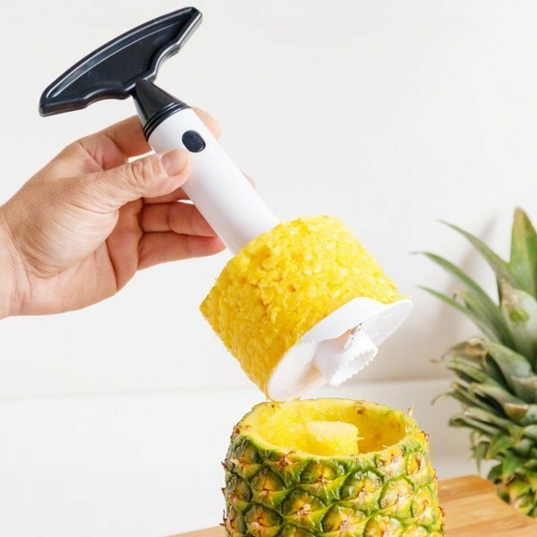 Cut IN Slice Your Pineapple IN Spiral - No Peeling Required Easily - New