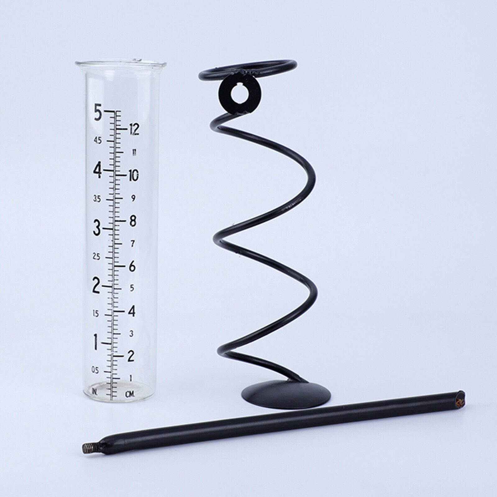 Glass Rain Gauge Accurate Rain Meter Measurement for Garden Patio Yard Clear