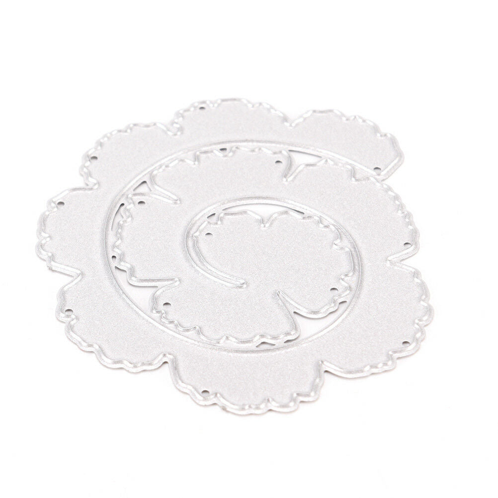 Twin flower Metal DIY Cut Dies Stencil Scrapbook Album Paper Card Emboss C.l8
