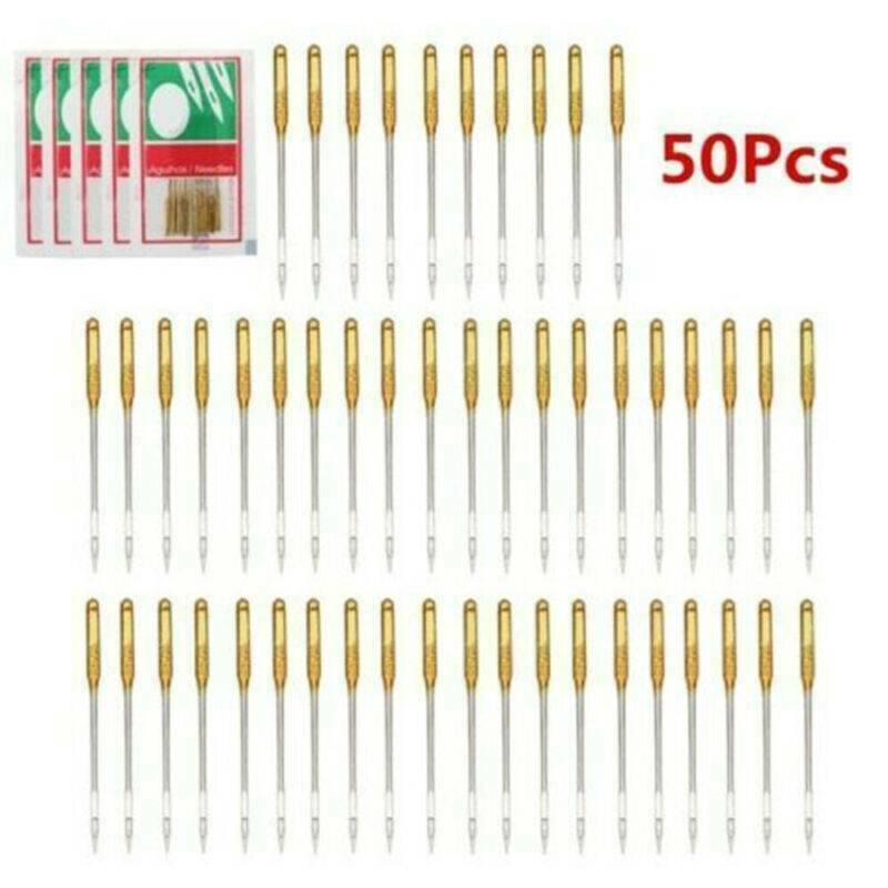 50 Needles For Singer Sewing Machine Needles, Mixed size #9,14, 16,18 Home New