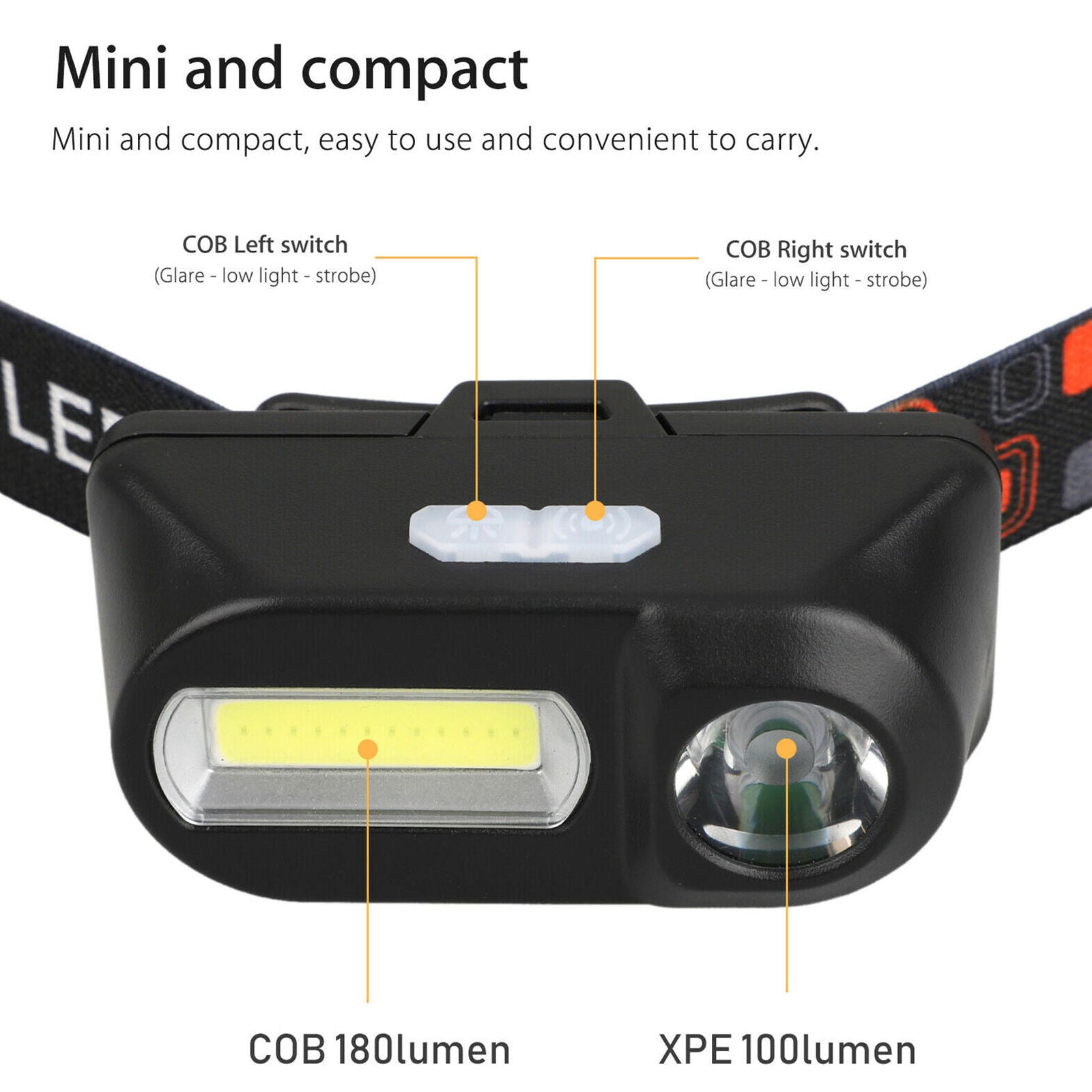 USB Rechargeable LED Headlamp Headlight Head Lamp Torch Flashlight Waterproof X1