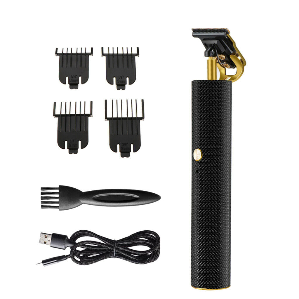 2Pcs Professional Mens Electric Hair Clipper 2-Speed Cordless Trimmer Set