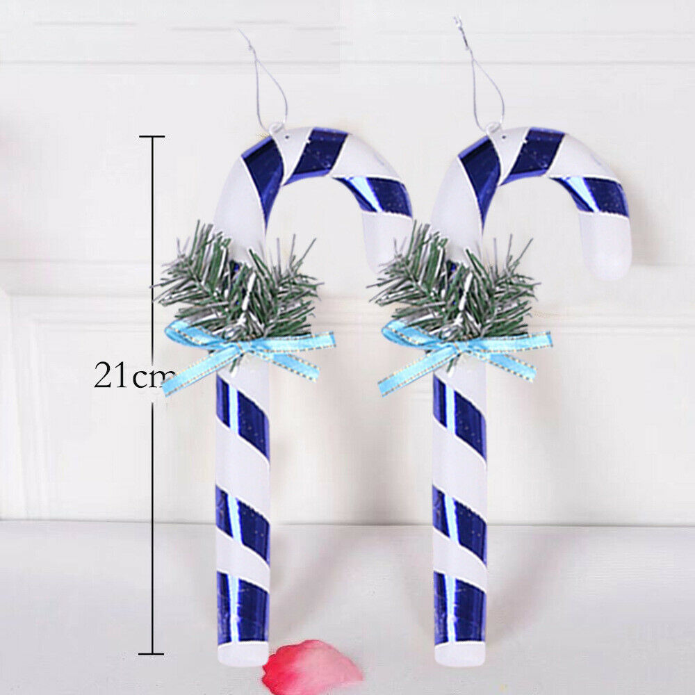 4PCS Large Christmas Cane Pendant Xmas Tree Hanging Party Ornament Decor Craft