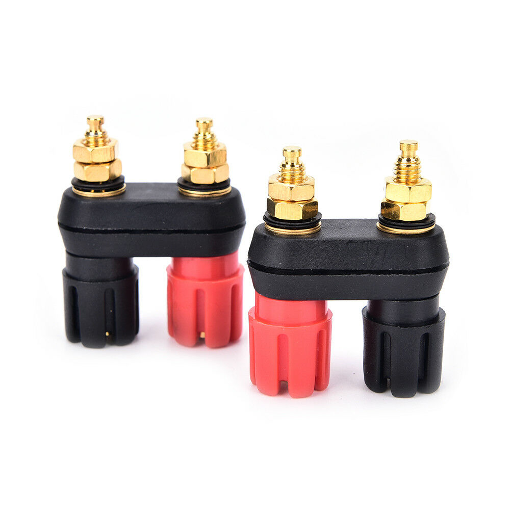 2pc banana plug binding post terminal connector socket dual female banana.l8