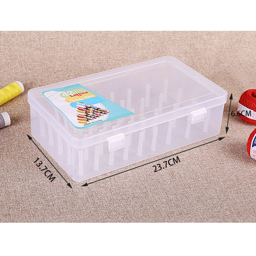 42 Spool Sewing Thread Storage Box Embroidery Bobbin Case Holder Organizer Acc