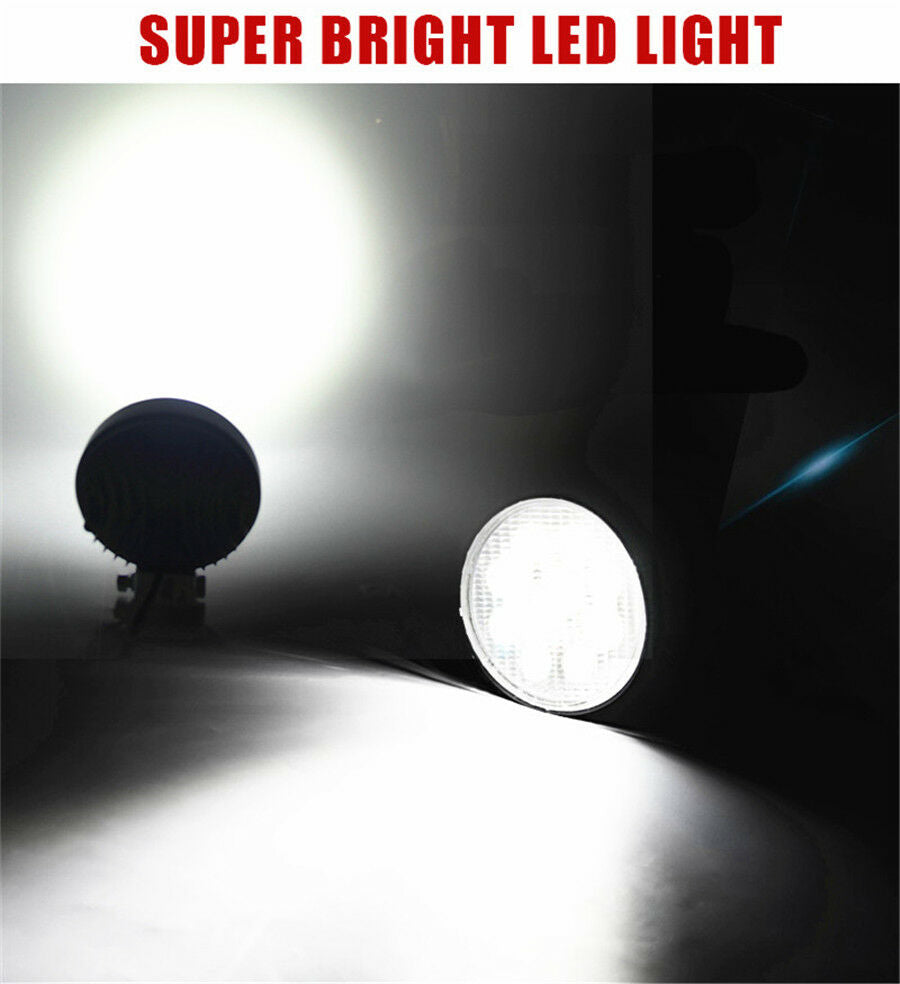 2X 4.5" 48W Round LED Work Light Fog Driving Lamp Offroad SUV Spotlight Bar Boat